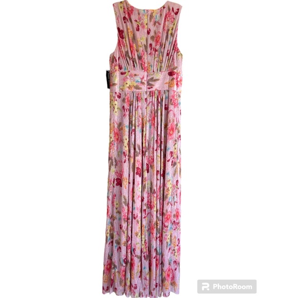 NWT Jessica Howard Carlyle Metallic
Pleated Chiffon Gown - Picture 4 of 8